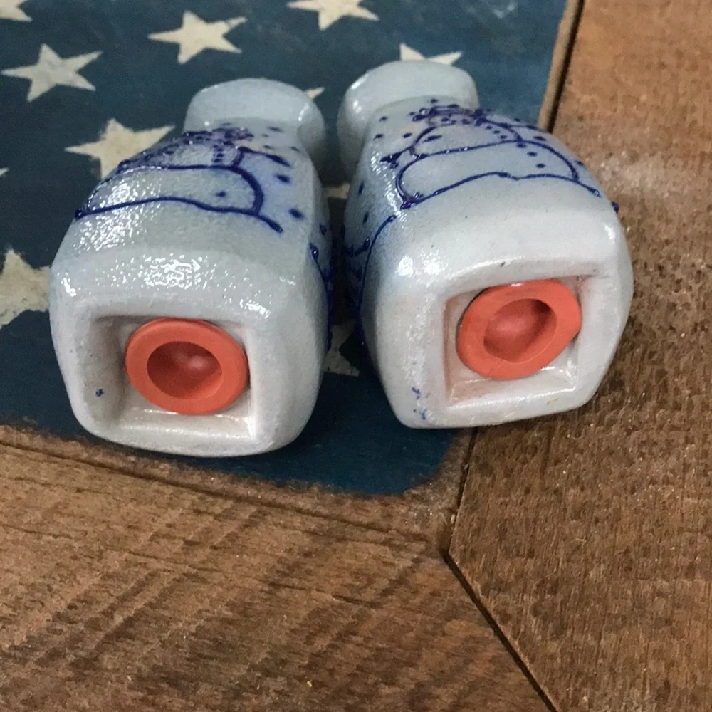 Winter pottery salt & pepper shakers
